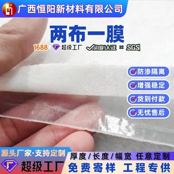 两布一膜复合土工膜一布一膜人工湖蓄水池垃圾填埋场衬垫防渗定制