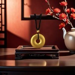 直播爆款沙金观音佛平安扣转经轮龙貔貅男女项链吊坠厂家批发