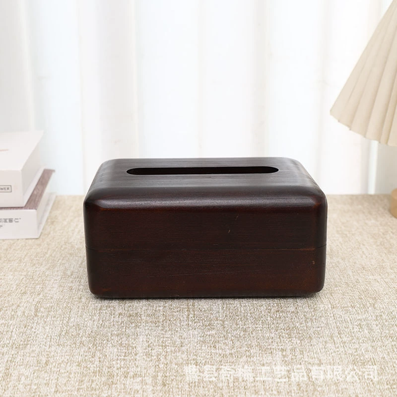 Спотовая коробка для бумажных полотенец из грецкого ореха из массива дерева Гостиная отель B & B Деревянная салфетка бумажная коробка в китайском стиле минималистская бумажная перекачка деревянная коробка