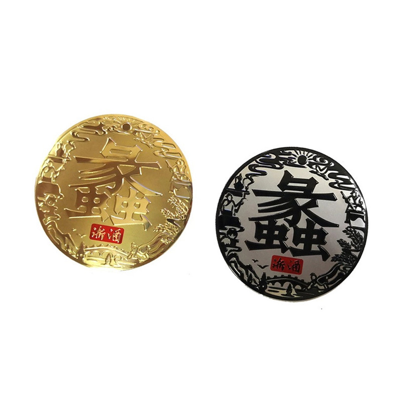 厂家生产印刷圆形冲压凹凸标牌滴胶金属狗牌击凸冲压铭牌