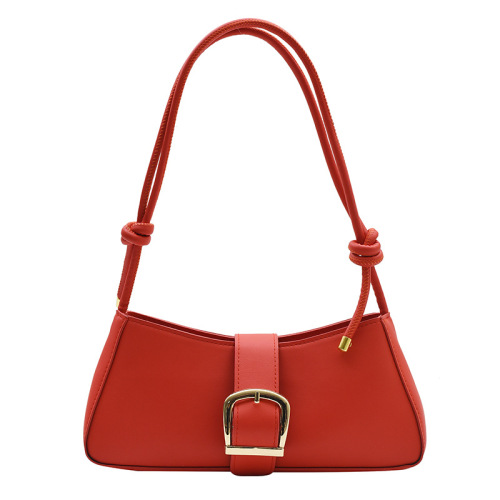 Trendy texture fashion bag for women  new personality fashion ins simple solid color crossbody shoulder armpit bag