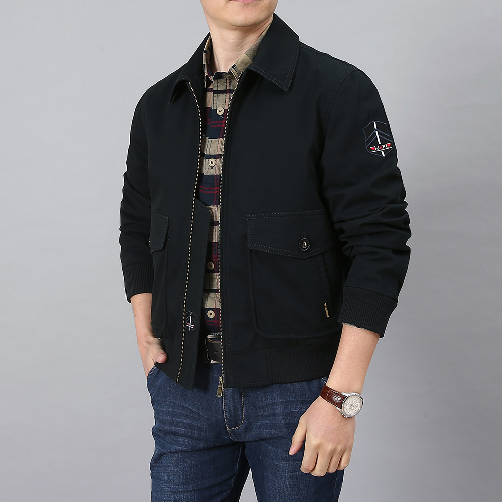 Primavera y otoño chaqueta de vuelo casual para hombres jóvenes, chaqueta de trabajo suelta grande, ropa de hombre coreana, ropa de vuelo