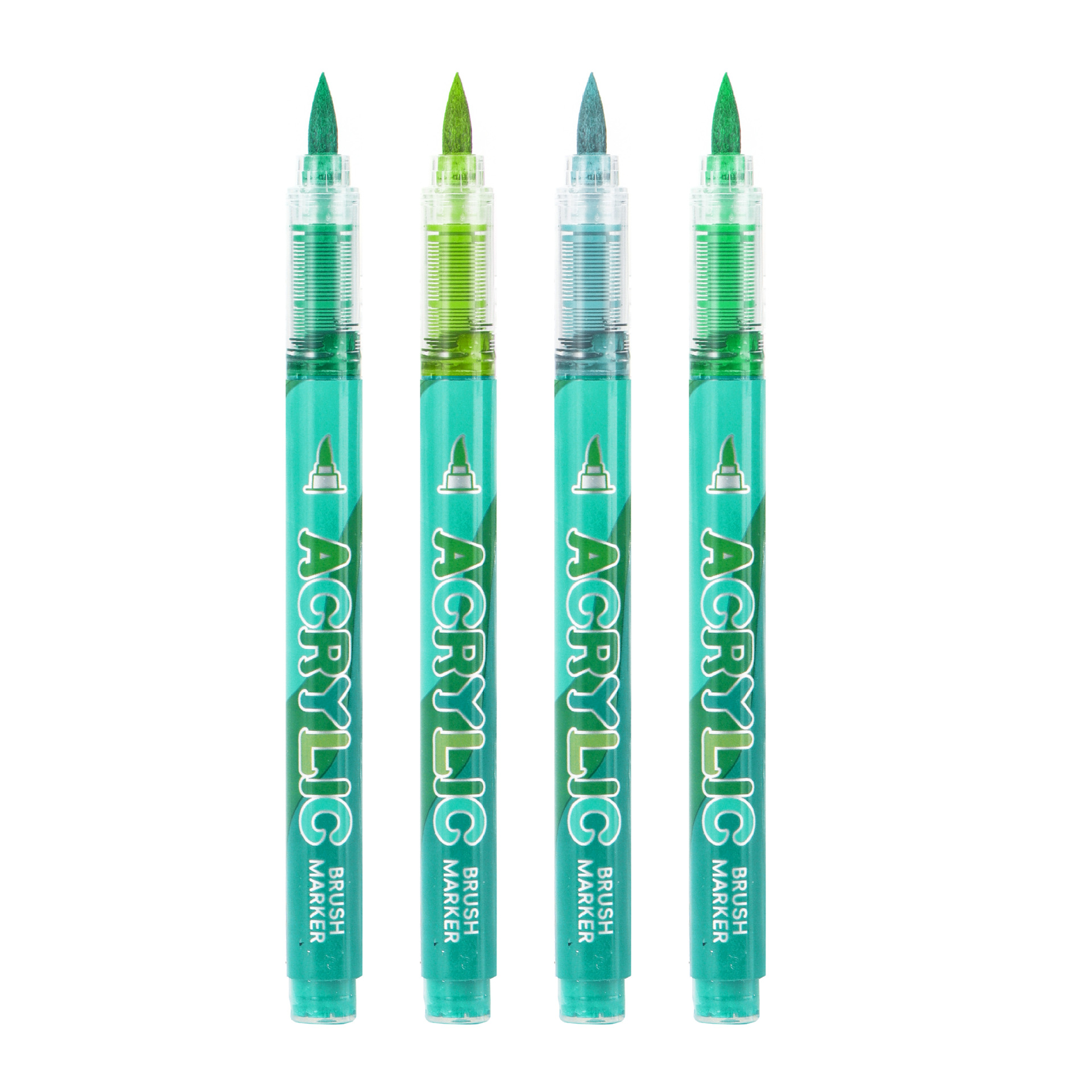 Líquido directo acrílico marcador verde serie de pintura de arte marcador de color impermeable papel plegable marcador