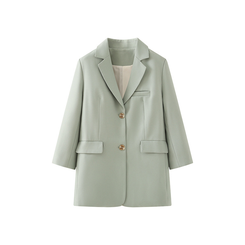 2025 Autumn New Lapel Professional Small Suit Women's Small Versatile Loose Commuting Casual Suit Jacket