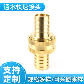 厂家直销液压园林水管快速接头花园铜通水快速安装