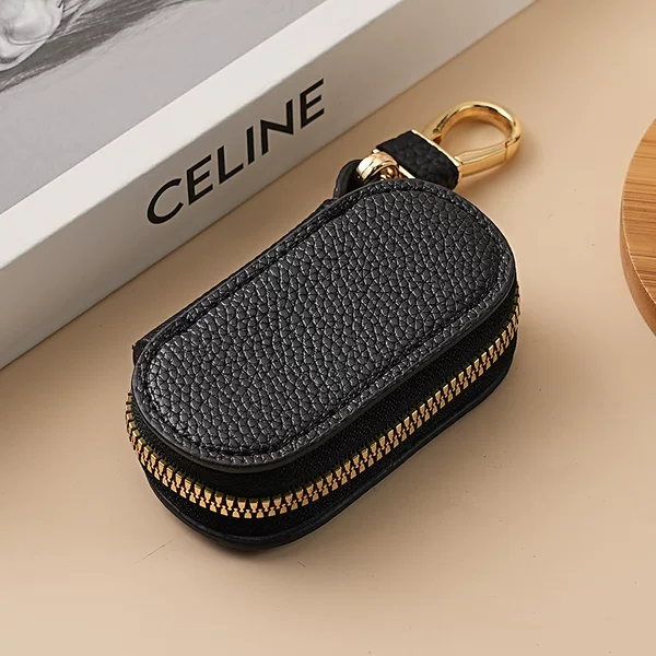 Cross-Border Men's Pu Key Bag Pure Color Korean Style Men's and Women's Car Key Protective Cover Universal Key Bag