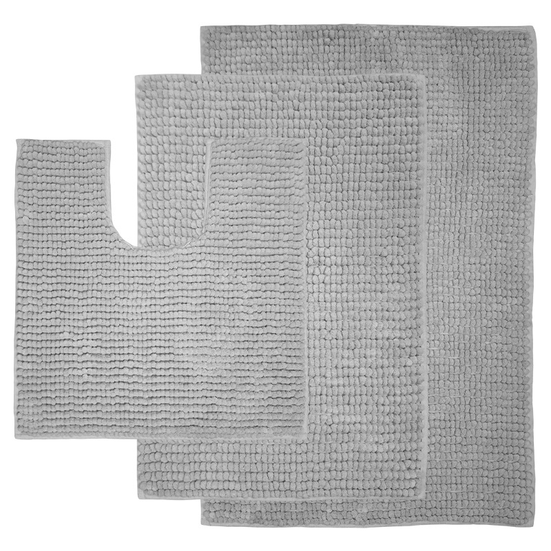 Transfronterizos dedicados al baño inodoro esterilla de piso de tres piezas conjunto de esterilla antideslizante de puerta de inodoro doméstico esterilla de absorción de agua