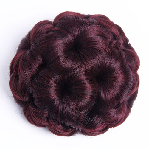 Wig women's nine-flower hairpin hair bag hair accessories updo bun bride ball head updo hair band ancient costume hair