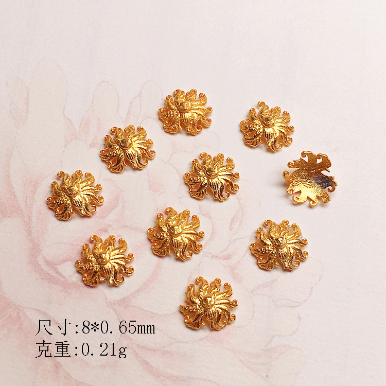 s925 Silver Plated Gold Patch Accessories Bracelet Necklace Bracelet Accessories diy Handmade Bead Semi-finished Products