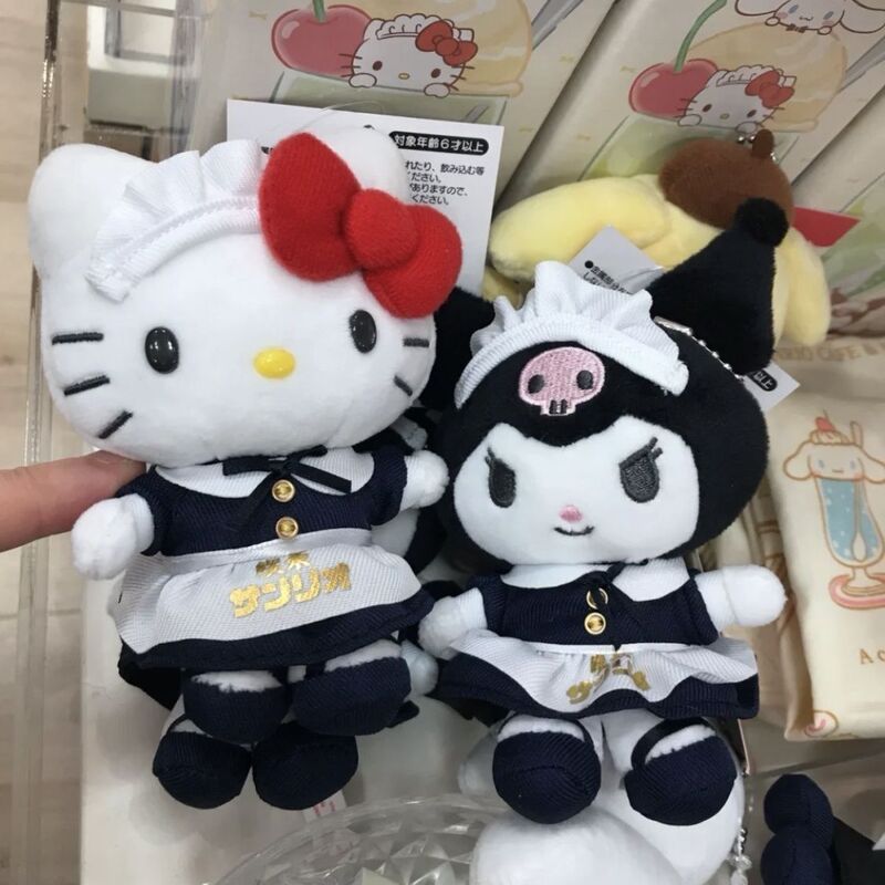 Sanrio Navy Series Plush Toy Kuromi Cartoon Doll Cute Kt Cat Maid Limited Edition Bag Pendant