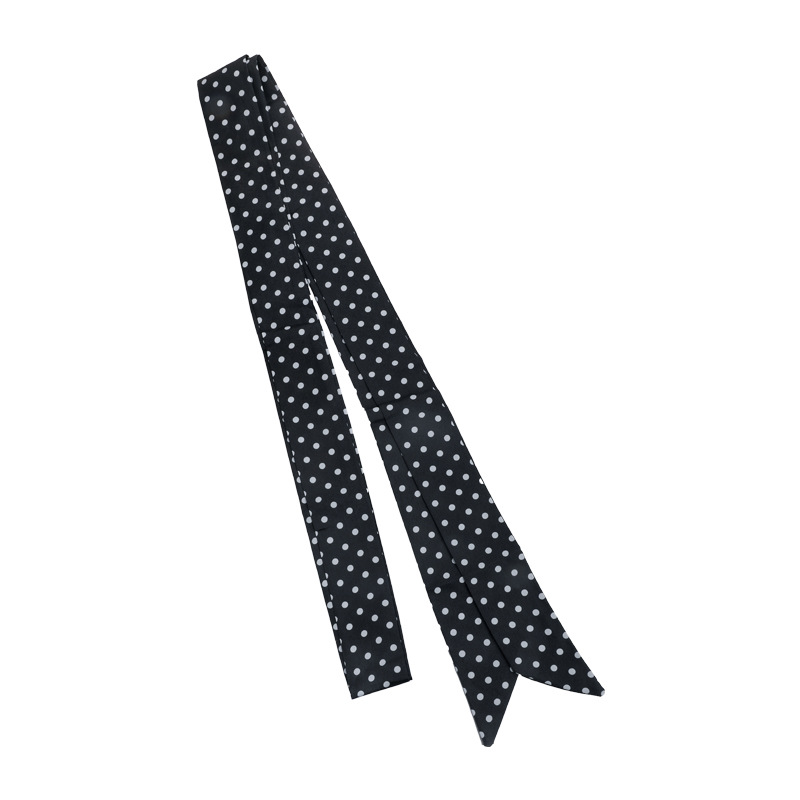 Foulard a pois donna, sciarpa lunga e sottile versatile_voghion.com