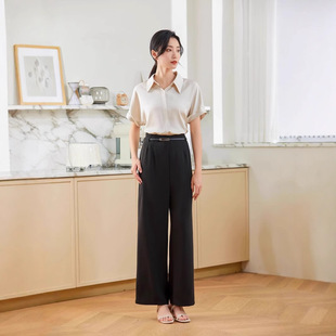 2025 Summer High Waist Straight Elegant Slim Commuter Women's Trousers