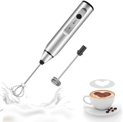 USB electric egg beater milk frother 3-speed household handheld mixer rechargeable lithium battery milk frother