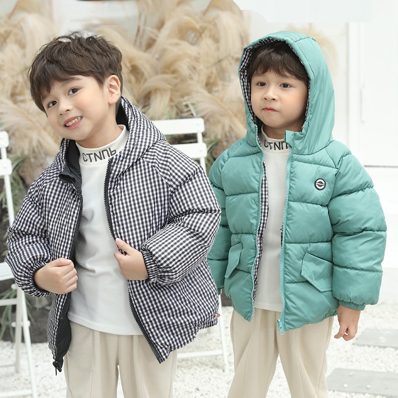 Abrigo acolchado de algodón de doble cara para niños ropa de invierno para hombres y mujeres Abrigo acolchado de algodón engrosado de doble cara Abrigo acolchado de algodón para niños