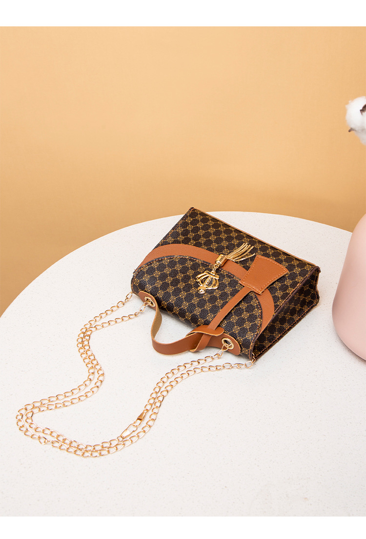 Color Block, Crown Pattern All Seasons Season Women's Small All Seasons Pu Leather Fashion Handbag