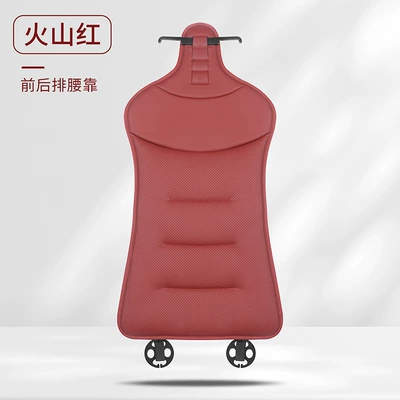 Seat cushion, seat cover: the Rear Seats - nappa-leather-perforated-breathable-and-non-slip-backrest-leaflet-volcano-red-car-logos-can-be-customized-please-leave-a-message-with-the-car-model-number-when-placing-an-order