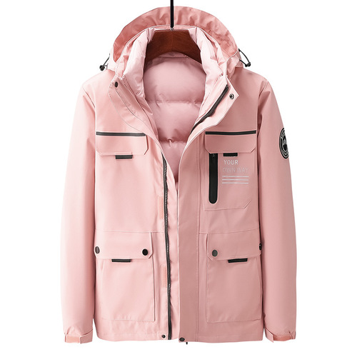 Men's Down Jacket Outdoor Down Inner Jacket Windproof Waterproof Hiking Coat Windbreaker Outerwear Women's Three-in-One