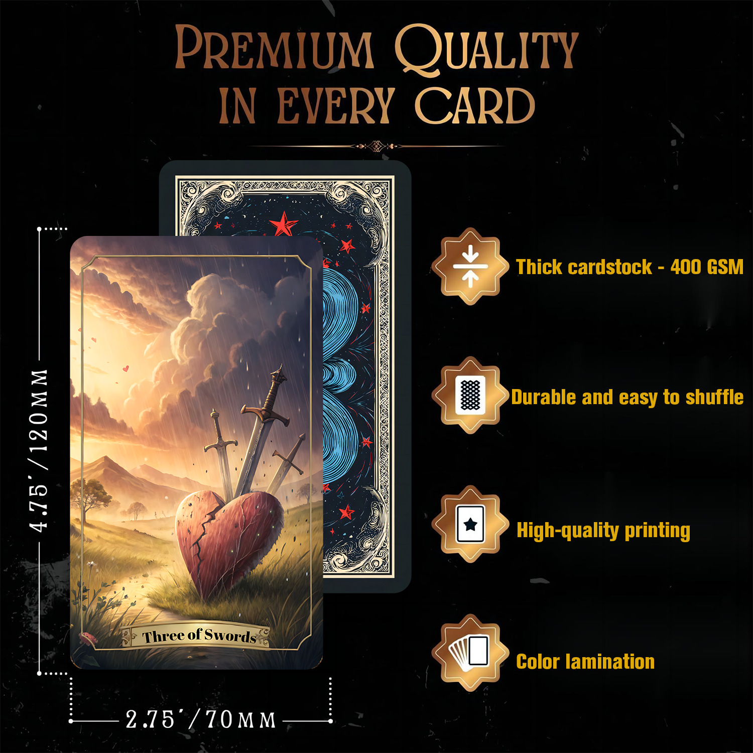 Cross-border Creative Tarot Board Game Cards, Renaissance, New English Version Tarot_voghion.com