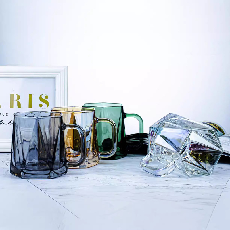 Light Luxury Cup Home suit High-end Living Room Household High-end Hospitality Drinking Water Cup Tea Cup with Cup with Tray