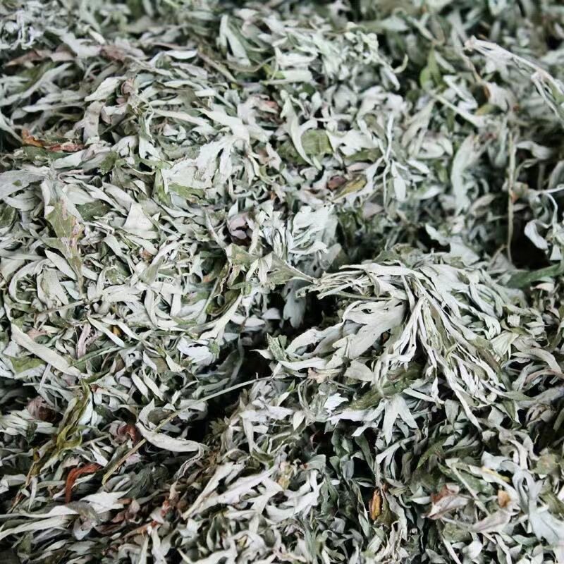 Dried Mugwort Leaves Ai Ye 2500g Bulk Chinese Artemisia argyi Leaves for Foot Soak and Traditional Use quality and texture