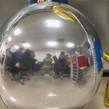Globo de película de aluminio versión 4D, globo esférico cúbico de 32 pulgadas, caja de regalo de Navidad, globo de decoración de Año Nuevo image 23