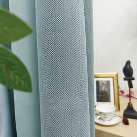 【布料】多色遮光双门幅面料批发窗帘布纯色现代简约布中式客厅布