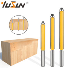 宇盛加长修边刀8x3/8木工铣刀具仿型单轴承双刃直刀毛刺修槽