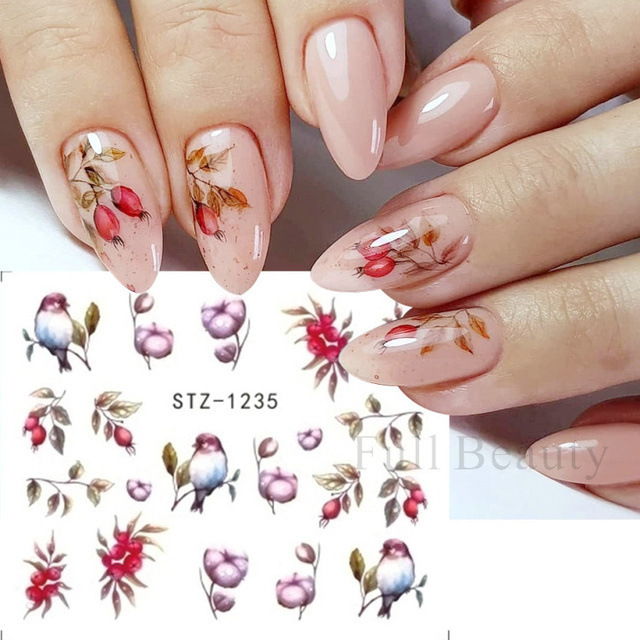 国境を越えたネイルアート透かしシール秋のカエデのネイルシール透かしネイルシール卸売りnail|undefined