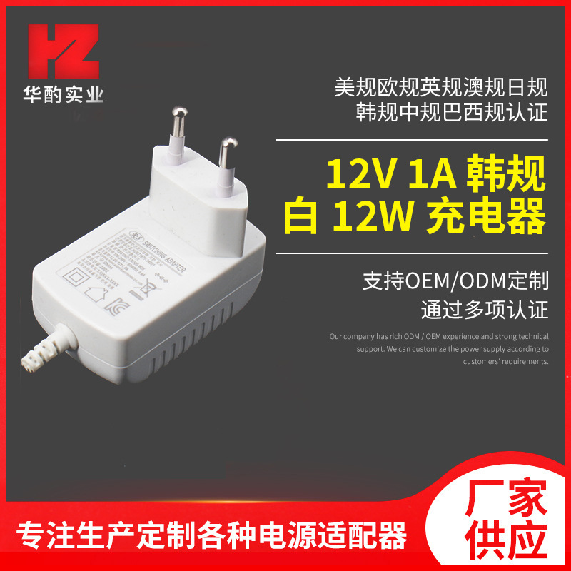 12V1A 면도기 충전기 한국 게이지 흰색 전기 헤어 클리퍼 전원 어댑터 12W 전원 충전기