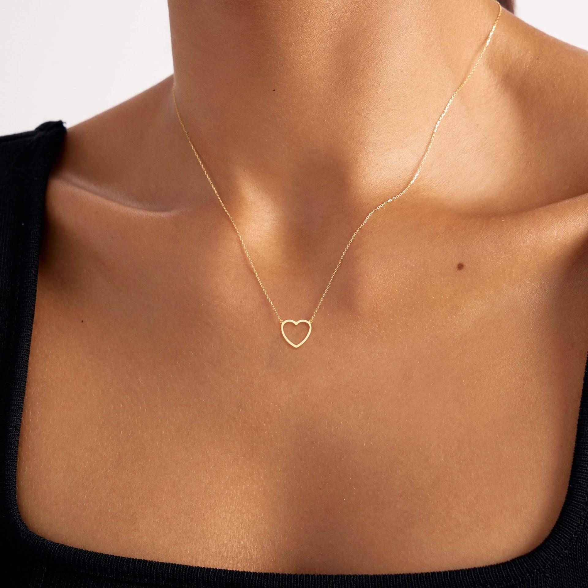 Date Occasion Simple Style Heart Shape Stainless Steel Titanium Steel Plating Necklace