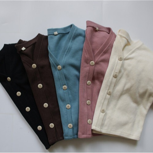 Forest Map Children's Crewneck Knit Spring and Autumn Outerwear Korean Style Loose Long-Sleeve Solid Color Versatile for Young Children