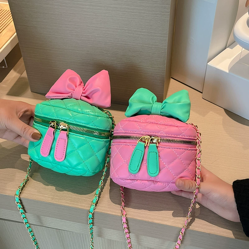 Demi-season children's bag, shoulder bag with diamond pattern, one-shoulder bag, western style