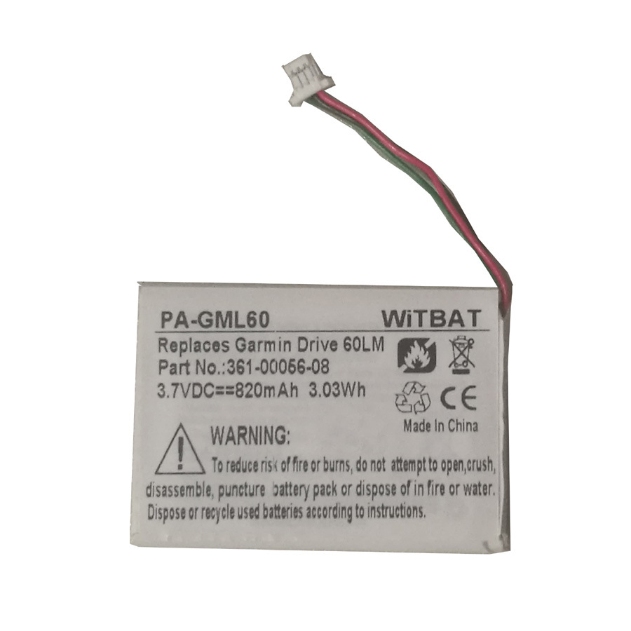 适用Garmin Drive 60LM GPS电池 361-00056-08