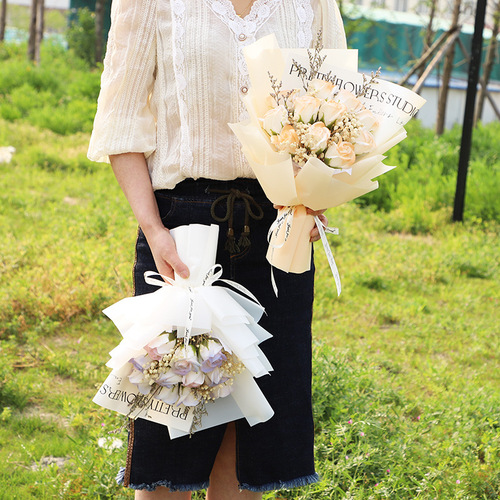 碎冰蓝玫瑰仿真香皂花永生干花小花束送闺蜜假花拍照生日礼物毕业