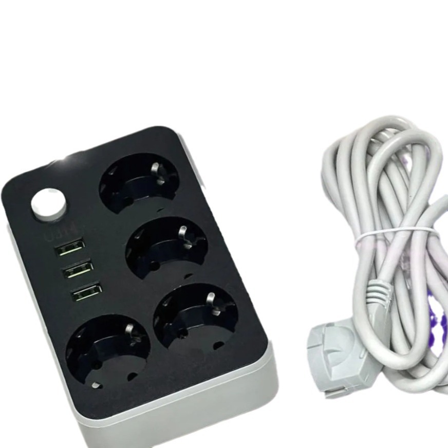 Protector contra sobretensiones con USB 3 conectores USB UE comercio exterior enchufe de línea europea enchufe de línea ruso