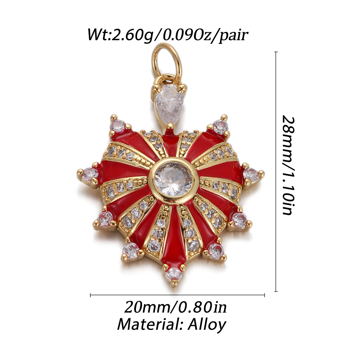 2g Weight Pendant Jewelry Making Type Gold Plated Plating Material Zircon Inlay Material 1 Piece Quantity Casual, Daily Occasion Copper Material Heart Shape Pattern Women's Gender Simple Style Style 1 Piece Copper Zircon Gold Plated Heart Shape Pendant 6