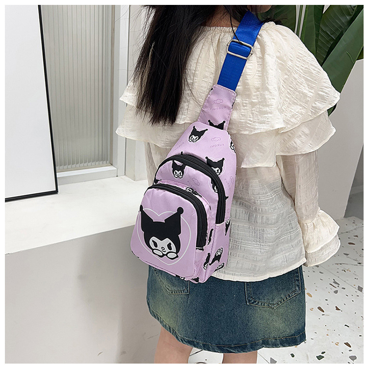 New children's chest bag, cartoon bag, printed canvas bag, cute baby coin purse, fashionable boys' and girls' crossbody bag undefined