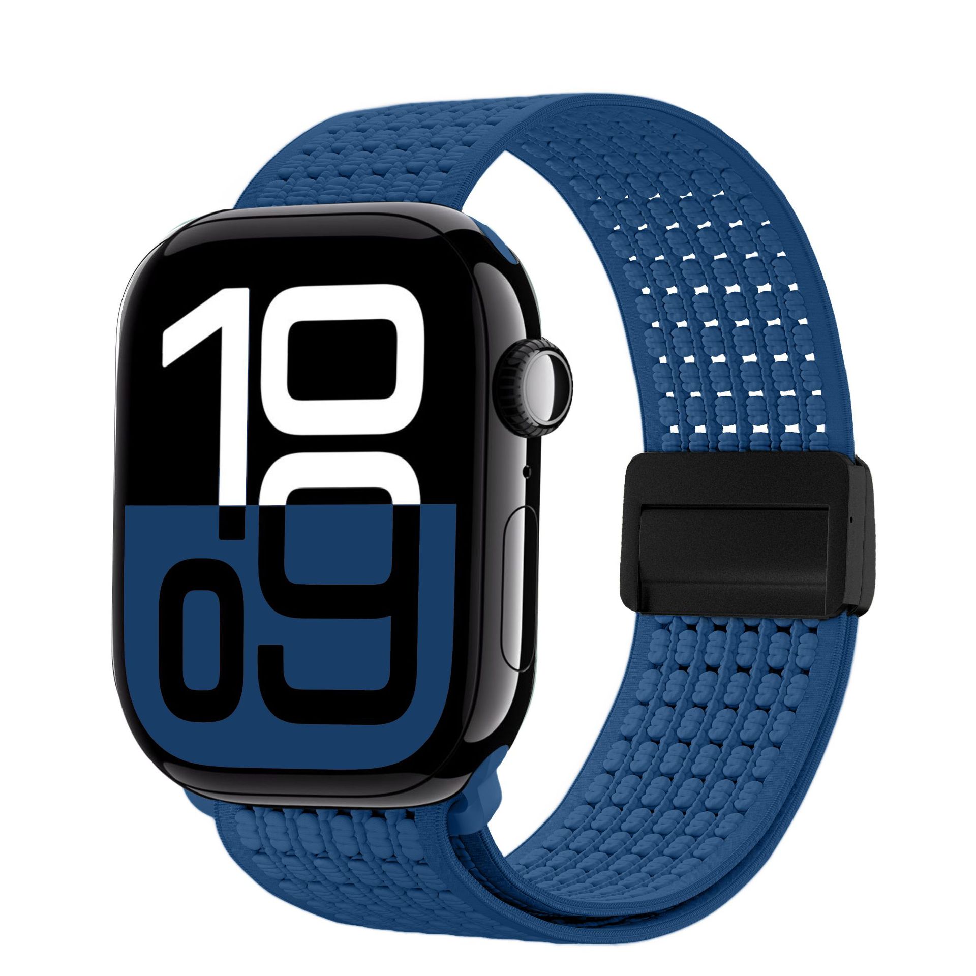 Correas para Apple Watch compatibles con Apple Watch 7/8/9, elásticas, de nailon tejido, con cierre magnético, correa para iWatch S10