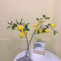 模擬果物レモン果枝偽植物泡果人工レモン写真撮影道具ウェディングホテルクロスボーダー卸売り