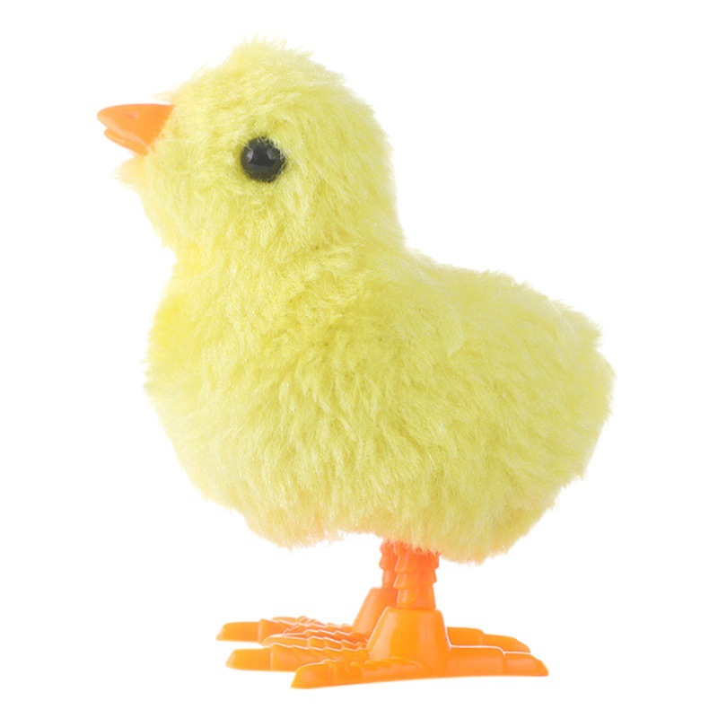 Chain Clockwork Chick Simulation Plush Toy Internet Celebrity Jumping Chick Shake Tone Same Style Children's Nostalgic Toy