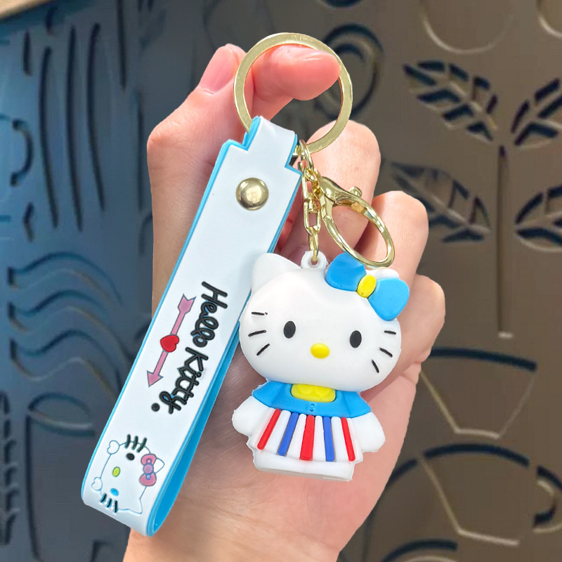 Llavero Creativo de Sanrio con Diseño de Perro de Orejas Grandes, Cinnamoroll, para Llaves de Coche, Bolso, Colgante, Adorno, Pequeño Obsequio