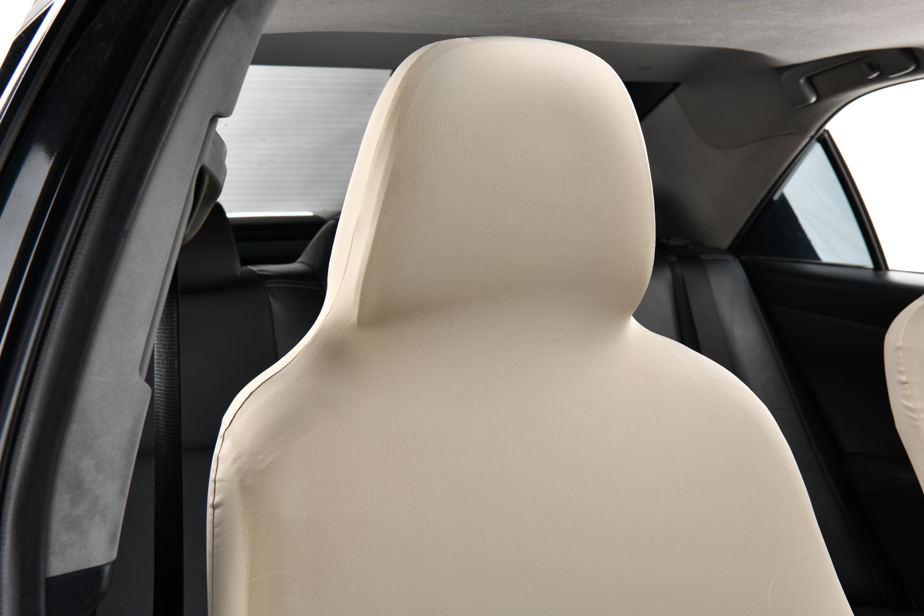 Ice Silk Elastic Non-Slip Car Seat Cover, Cooling B-Style Front Seat Single Universal Type Dustproof Car Seat Cover