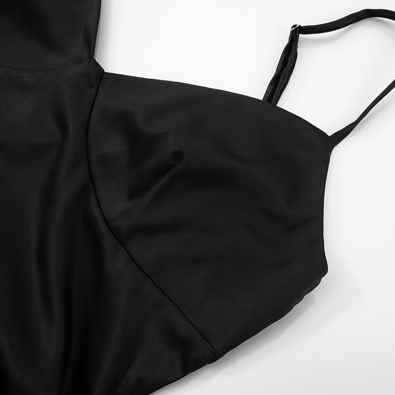 Spring Women Clothing Sexy Patchwork Lace Little Black Dress with Suspenders Dress 11 Spring Women Clothing Sexy Patchwork Lace Little Black Dress with Suspenders Dress