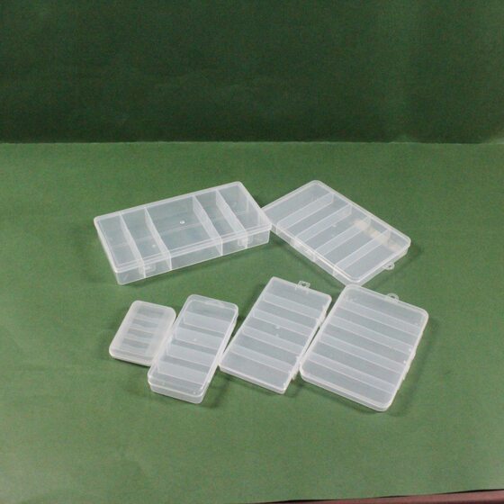 5 grid transparent packaging box Luya fishing gear bait sub-packaging storage box jewelry hardware parts stationery pp plastic box