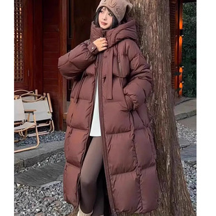 2025 Winter New Korean Style High Quality Large Quilt Thickeneded Loose down Cotton Outwear over the Knee Versatile Outwear for Women