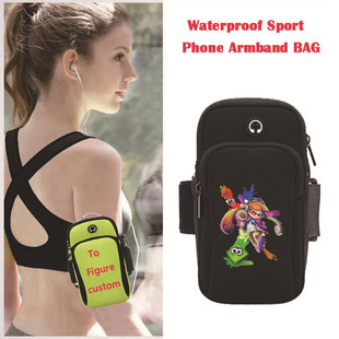 Animation Peripheral Sports Arm Bag Splatoon Mobile Phone Waterproof Armband Arm Bag Men's and Women's Running Wrist Bag