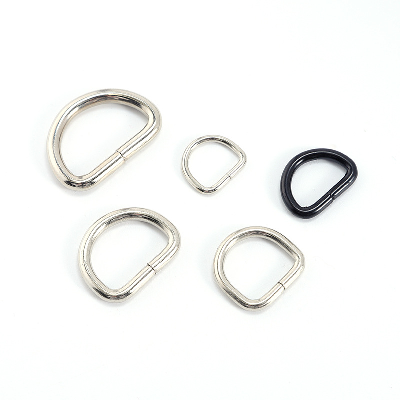 Accesorios de hardware de maletas de metal D hebilla de hierro semicircular D hebilla alambre de hierro D anillo D hebilla hardware