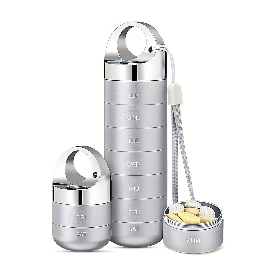 알약 상자*알루미늄 합금*165mm*38mm*38mm*실버 화이트