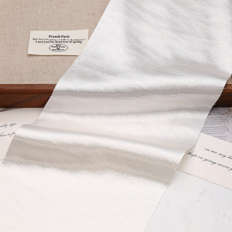 Coreano de alta calidad crema perlada satén anillo de cabello intestino grueso DIY material de tela accesorios de cabello hechos a mano