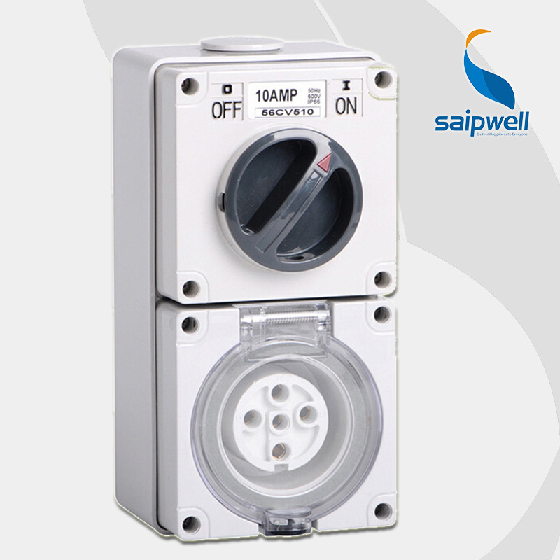 斯普威尔厂家直销SP-56CV510澳标防水插座 防水开关组合插座